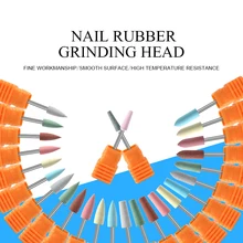 Силиконовые сверла для ногтей, электрический сверлильный станок для ногтей, полировальный буферный файл, фреза, педикюрный станок, инструмент для дизайна ногтей