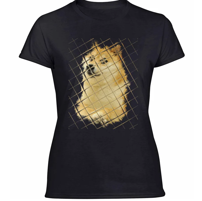 Забавная Классическая tiled doge футболка для мужчин женщин Летняя с надписью Мужская футболка фитнес веселый