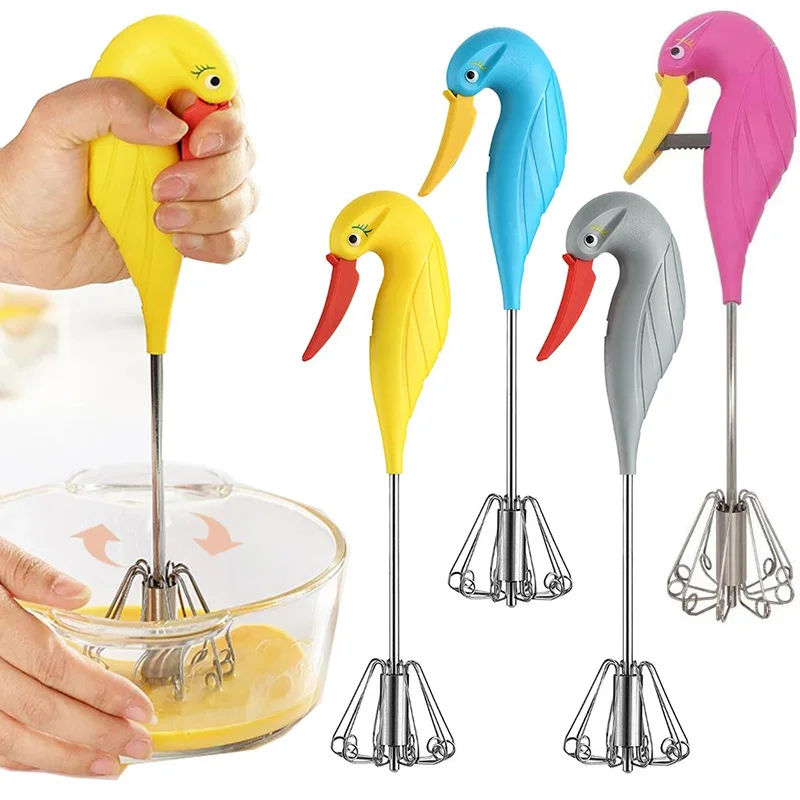 

Mixer Egg Beater Manual Self Turning Stainless Steel Whisk Hand Blender Egg Coffee Milk Mixing Cream Stirring Kitchen Tools