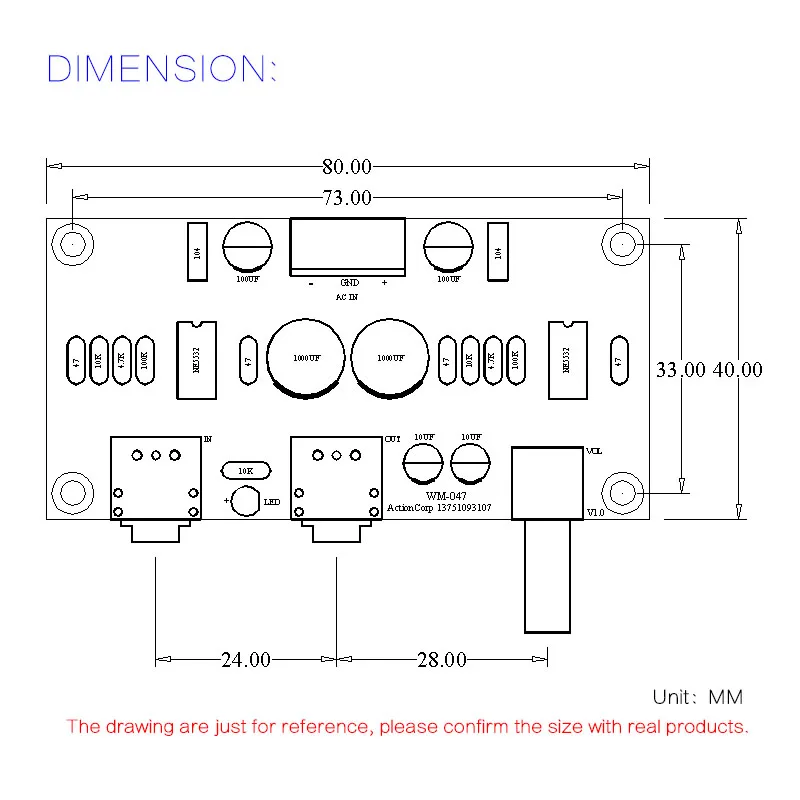 47 Earphone Amplifier 2 Channel Headphone Amplifier 47 Amplifier Dc Double Power Version Finished Product 