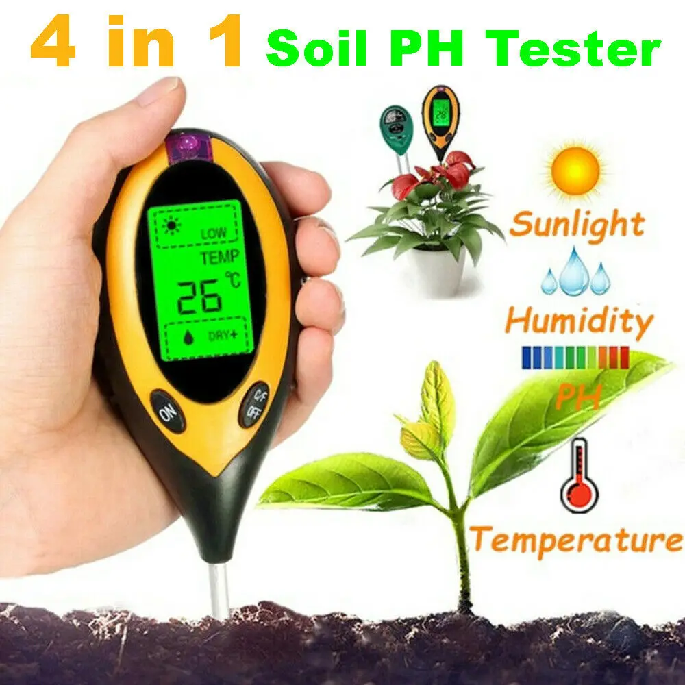 Generic Ph Soil Tester Soil Moisture Meter Monitor Sunlight Temp