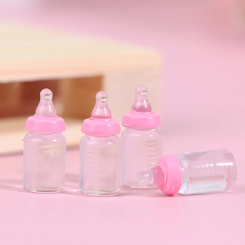 4PCS Dollhouse miniature toy milk bottle home decor scene CN 