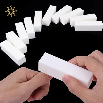 

White Nail Art Buffers Sanding Block Buffing Grinding Polishing Block Nail File Buffer Pedicure Professional Nail Art Tool K510