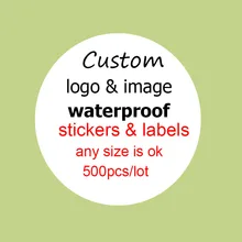 

Custom Waterproof Vinyl Stickers Logo & Image Printed on Circle Adhesive Sticker Weddging Gifts and Candy Seal Labels