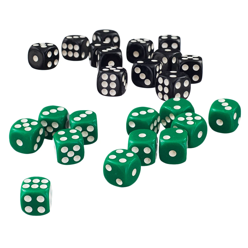 100 шт. непрозрачные шестисторонние D6 Spot Dice игры для D& D рro MTG настольные игры