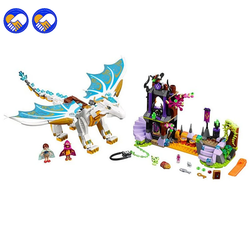 Online A toy A dream Bela elfos 10550 el rescate del Dragón de la Reina bloques de construcción DIY juguetes educativos compatibles Legoinglys
