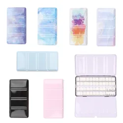 Palette de couleurs d'aquarelle, boîte de sous emballage Portable à 48 grilles, fente pour carte à trois volets, boîte en fer, fournitures d'art de peinture de croquis 
