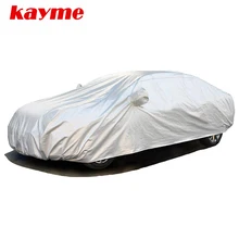 Kayme-Cubierta a prueba de polvo para coche, protección solar resistente a la nieva, de poliéster para interiores, UV, ajuste universal para Sedán Hatchback