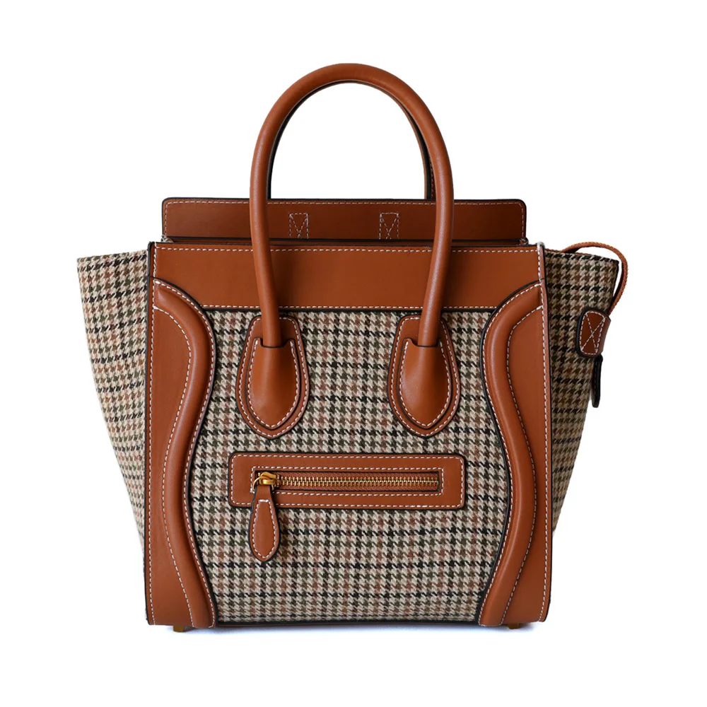 

Women Handbag 2020 Classic Canvas with Leather Tote Fashion Shoulder Large Capacity Cross Body