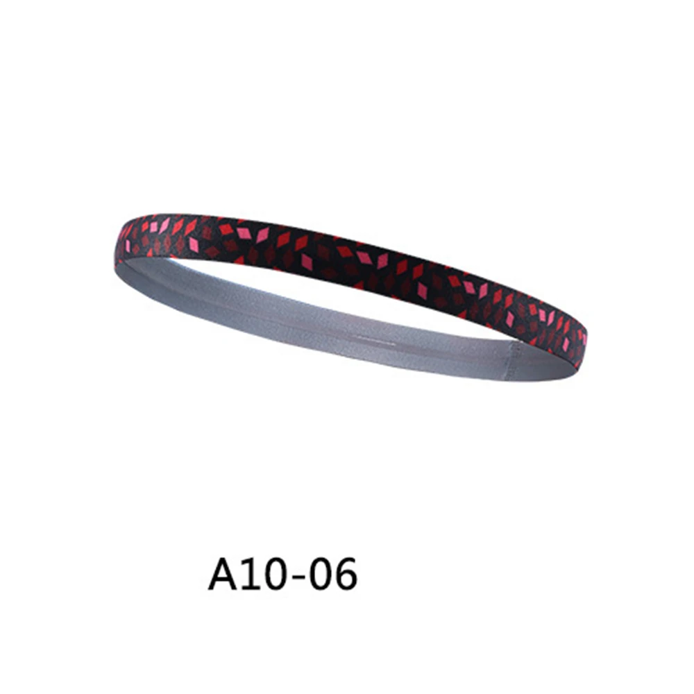 Спортивные резинки Sweatband абсорбент лента для волос для йоги бег на открытом воздухе фитнес крутая бандана анти пот лента для волос головная повязка с принтом - Color: A10-06
