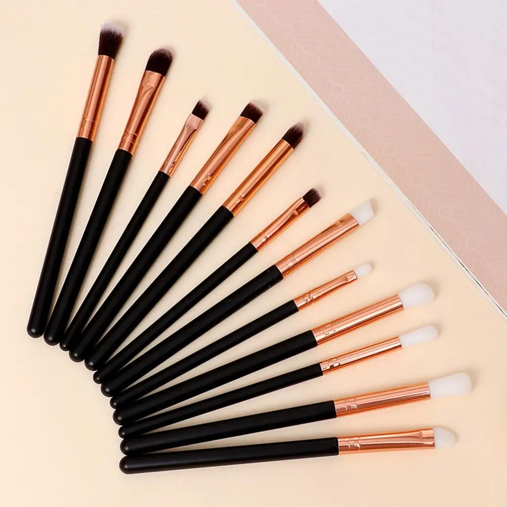 

12Pcs/Set Blusher Foundation Eyeshadow Eyebrow Powder Soft Brushes Makeup Kit Portable, Soft Bristle, Makeup Tool HOT SALES!!!!!