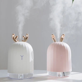 

220ML Ultrasonic Air Humidifier USB Aroma Essential Oil Diffuser for Home Car Fogger Mist Maker with LED Night Lamp Aromatherapy