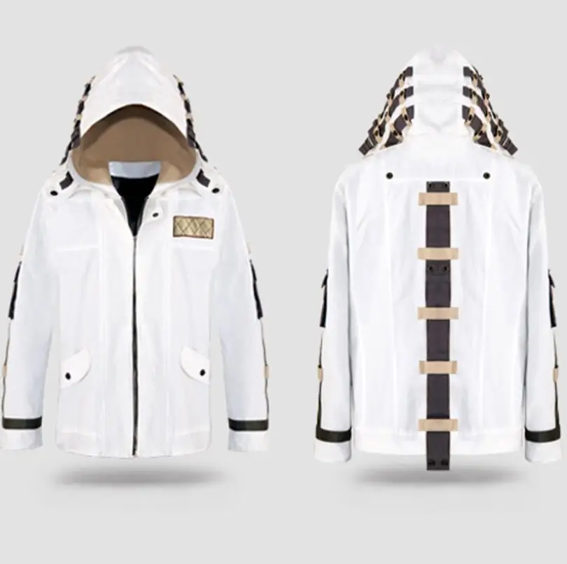  Hot Game PUBG Coat Cosplay Costumes Hooded Jacket Same Style Cloak Black White Spring Winter Clothi