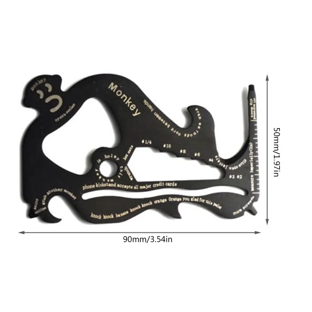 13 в 1 портативный практичный в форме обезьяны Открытый тактический инструмент выживания кемпинг мульти инструменты Карманный карточный инструмент для кошельков