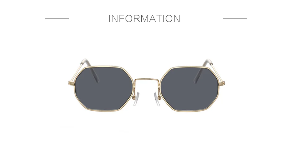 Hexagon Yellow Sunglasses Women Designer Classic Sun Glasses For women