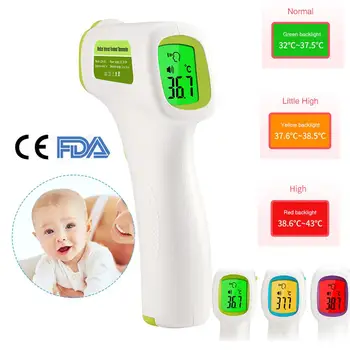 

LCD Digital Non-contact Forehead Thermometer Infrared Thermometer Temperature Fever Digital Measure Tool Baby Adult Health