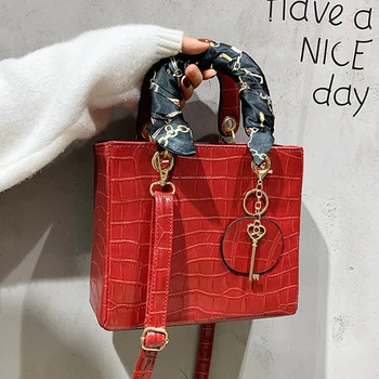 

Crocodile Pattern Brand Mini Handbag Tote Bags Women 2020 Designer Luxury Female Quality PU Leather Shoulder Messenger Bag sac