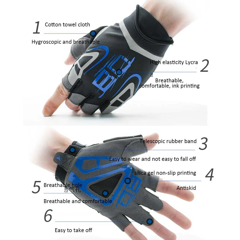 Boodun нескользящие перчатки для фитнеса с половинчатыми пальцами, гантели из лайкры, утяжелители для бодибилдинга, спортивные штанги, перчатки для спортзала, тренировки