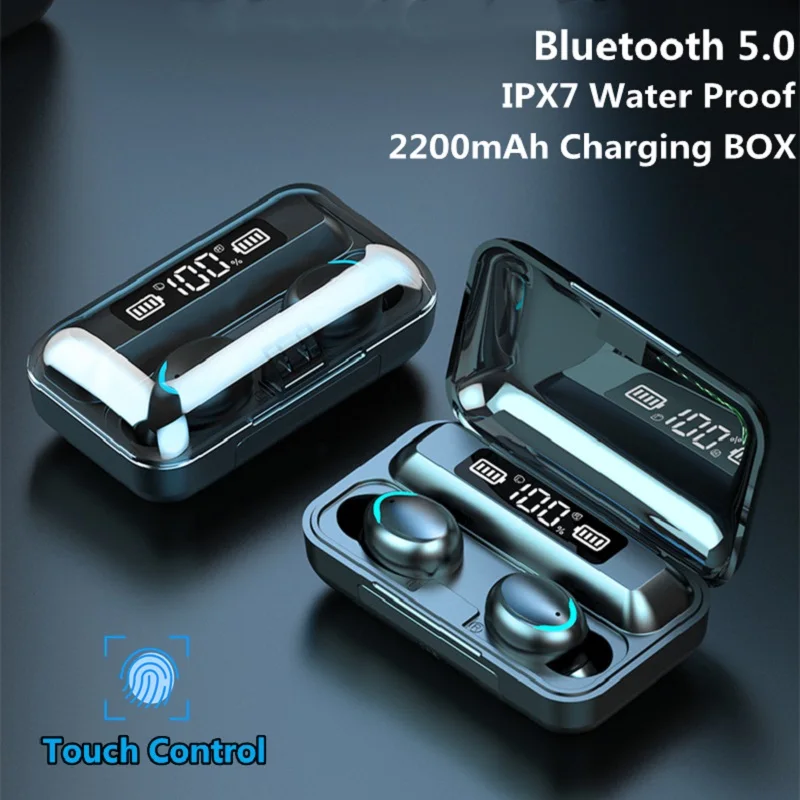F9-5 TWS Bluetooth-наушники Беспроводные наушники 9D стерео Спортивные водонепроницаемые