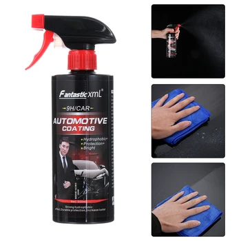 

500ML Automotive Ceramic Spray Coating Agent Car Polish Plated Crystal Anti-scratch Car Cleaning Nano Liquid With Free Towel