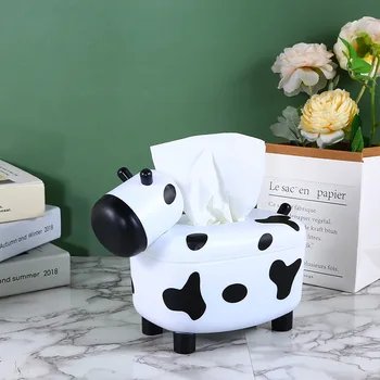 

Cute Dual Purpose Calf-shaped Tissue Box Toothpick Box Creative Living Room Dining Room Office Desktop Tissue Box Paper Boxs