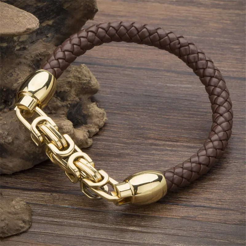

New Fashion Brand Genuine Leather Bracelets For Women Vintage Metal Classic Wrap Charm Bracelets Bangles Female Bracelet