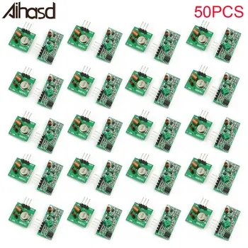 

50 Set/LOT 433M TX+RX Super-regenerative Module Wireless Transmitting Module Alarm Transmitter + Receiver
