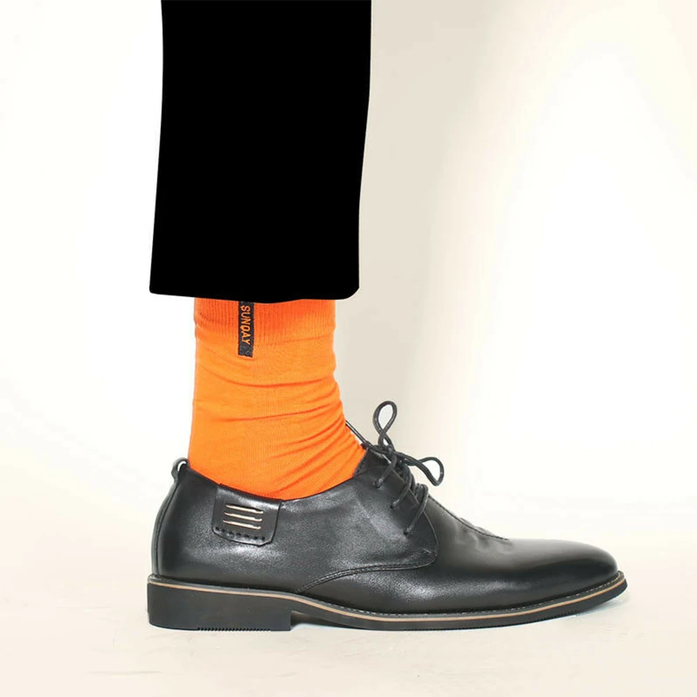 Хлопковые носки мужские однотонный деловой вечерние носки в британском стиле Повседневное носки Неделька Цвет Фул гольфы носки, calcetines meias
