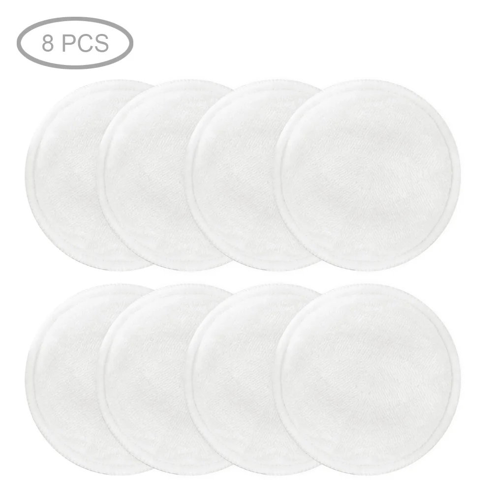Reusable Cotton Pads Washable Cleaning Cotton Microfibre Makeup Facial Remover Three layer Make Face&Skin Care With Laundry Bag - Цвет: 8pcs White