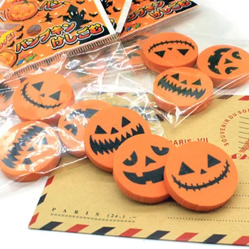 

Stationery Eraser Halloween Cute Pumpkin Pattern 3/pcs Student Painting Professional Eraser School Office Supplies Gomme
