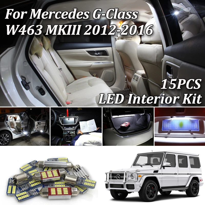 15pcs White Canbus Led Car Interior Lights Kit For Mercedes G Class W463 Mkiii G350 G500 G550 G63amg G65amg 12 16 Signal Lamp Aliexpress 15pcs White Canbus Led Car Interior Lights Kit For Mercedes G Class W463 Mkiii G350 G500 G550 G63amg G65amg 12 16 Signal Lamp Aliexpress