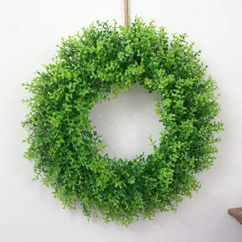 

Artificial Leaf Wreath Garland Threshold Home Door Party Hanging Pendant Decoration Wreaths Garland Home Wall Decoration