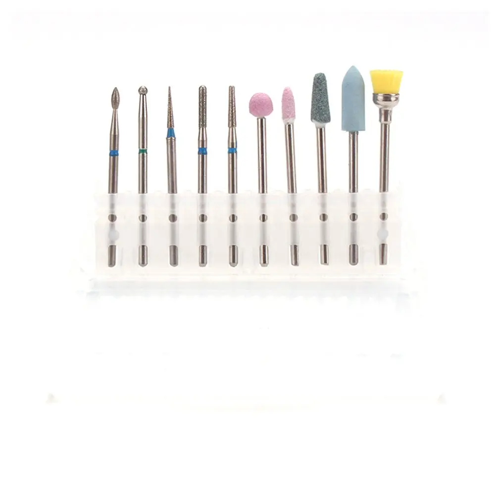 

10 Pcs Nail Polishing Head for Russian Manicure Bits Dead Skin Rotary Milling Cutter Colorful Nail Art Sander Drill Bits