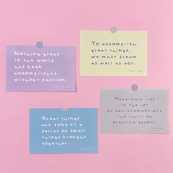 

4Pcs/set Korean Simply English Words Morlandi Color INS Album HD Photo Card Photocard