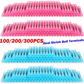 

300/2100/120PCS AWG22-10 Seal Heat Shrink Electrical Splice Cable Crimp Butt Terminals Wire Connectors Assortment Waterproof