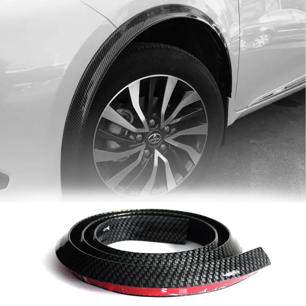 

Adeeing Universal Carbon Fiber Soft Car Fender Extension Wheel Eyebrow Protector Arch Trim Strip 1.5m Decorative Strip Car Tires