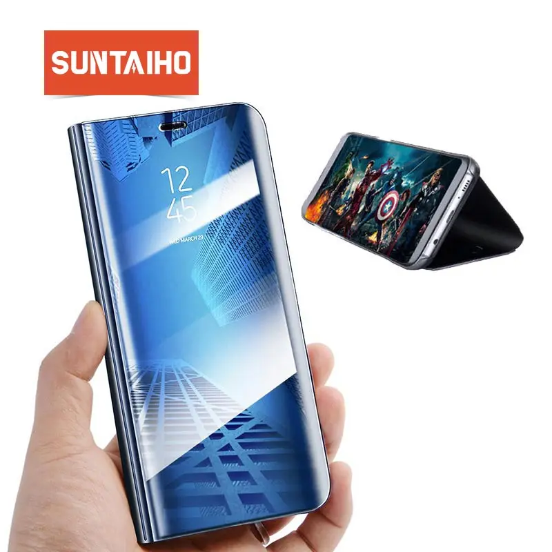 Умный зеркальный чехол для Samsung Galaxy S10 Note 10 A30 A40 A70 A50 S8 S9Plus S7Edge A5 J5 2017 A6 A7 A8 J4Plus J62018 A10