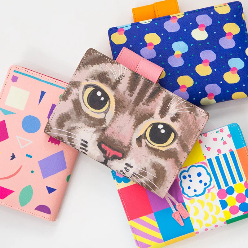 

Happy Cat Face Creative PU Leather Journal A5 A6 Fitted Agenda Undated Monthly Weekly Daily Plan 207P