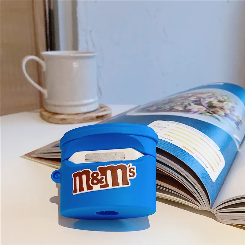 Чехол для наушников с мультипликационным принтом fun M bean chocolate bluetooth airpods 1 2 pro