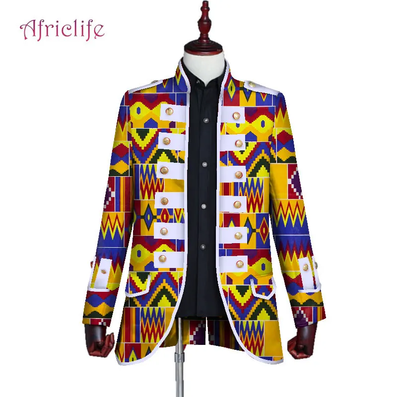 

2020 African Man's Print Jackets Clothes African Festive Blazers For Party Custom African Man's Blazers Clothing Costume WYN823