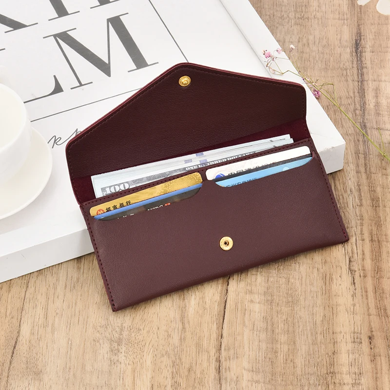 Female Wallets Women Clutch Pink Ladies Card-Holder Cellphone-Bag Long Fashion PU Gray