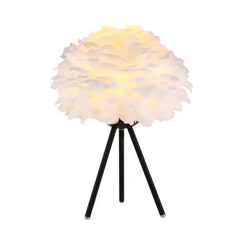 

Nordic Creative Living Room Decoration With Feather Table Lamp Warm Romantic Modern Simple Bedroom Bedside Table Lights