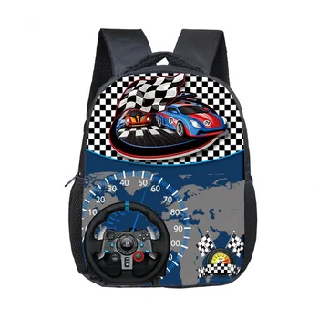 

Cartoon Racing Car Small Toddler Backpack Boys Girls School Bags Kindergarten Bag Children School Bags Baby Kids Mochilas