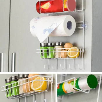 

Multilayer Kitchen Storage Hanger Iron Refrigerator Side Shelf Rack Oganizer Tool AC889