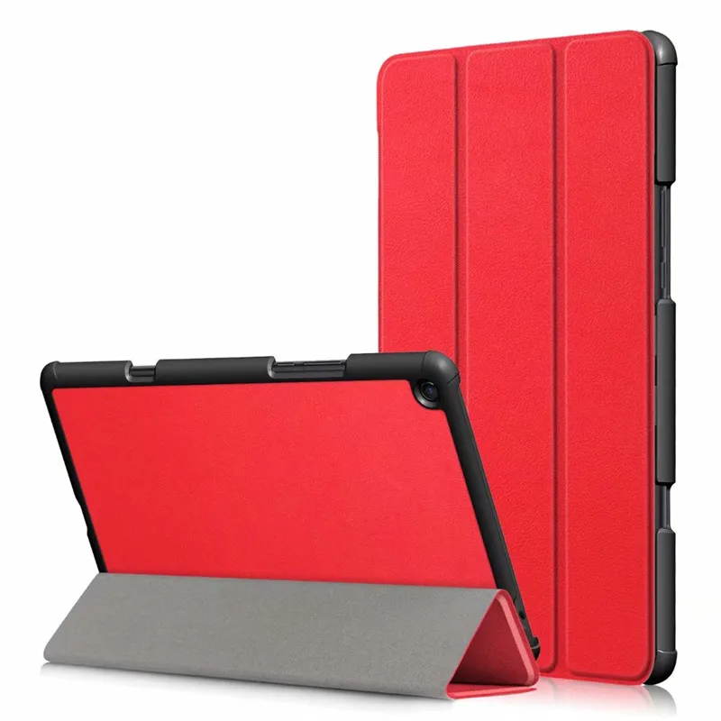 Для Xiaomi Mi Pad4 Pad 4 Plus откидной Чехол с принтом подставка для сна тонкая магнитная Смарт-крышка 10," планшетный ПК+ PU кожаный чехол - Цвет: red