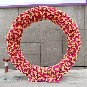 

Round gold custom wheel arches for garden decoration