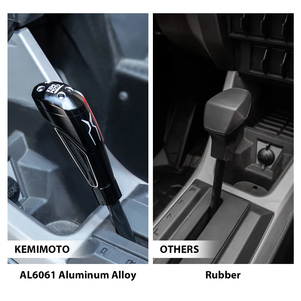 KEMIMOTO UTV RZR Pro 2020 2021 AL6061 Aluminum Gear Lever Shifter Knob Bright Black for Polaris RZR PRO XP