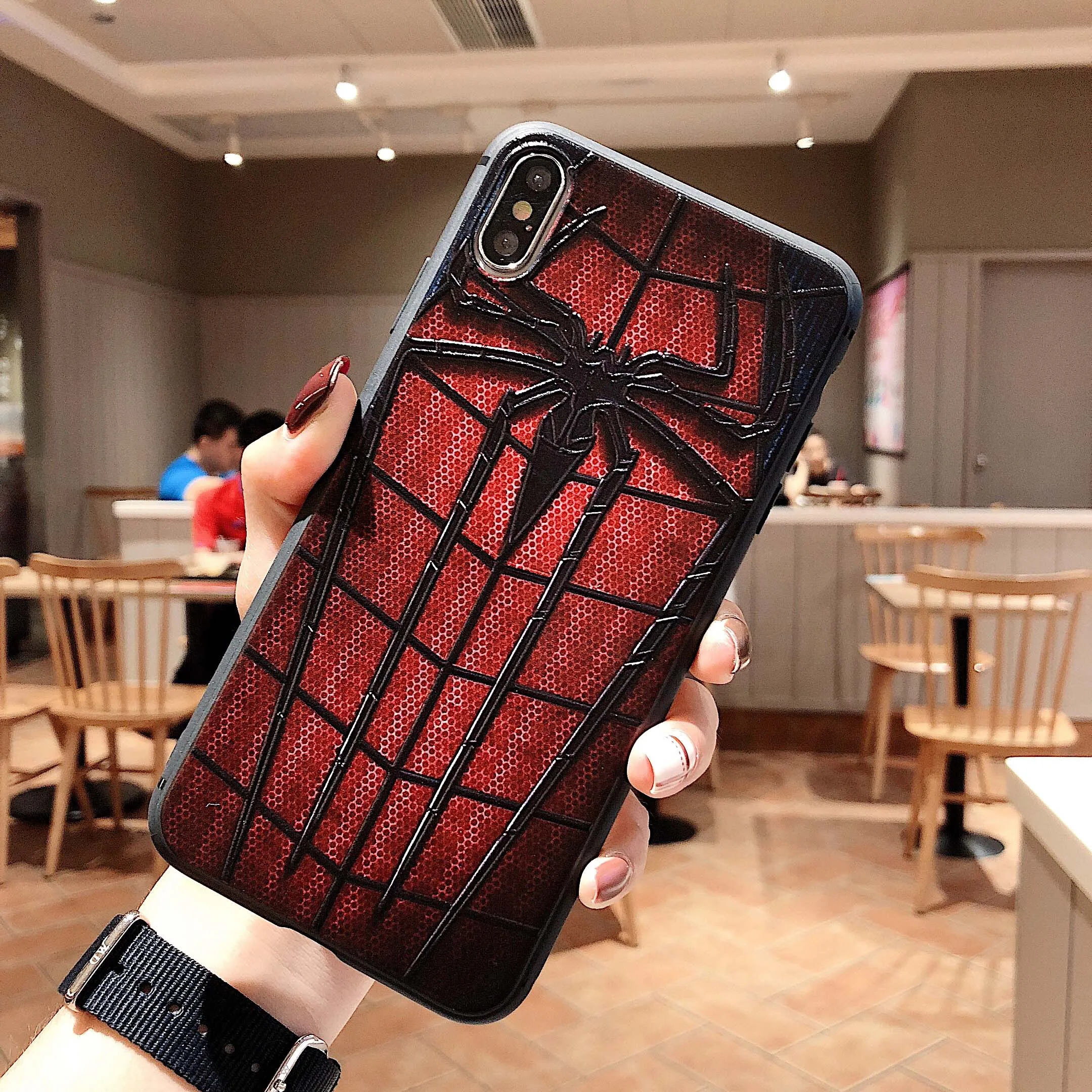 Abmos чехол для телефона Man Wei для iphone 7 8 6 6s plus чехол для iphone X Xs max XR 11 Pro Max - Цвет: Красный