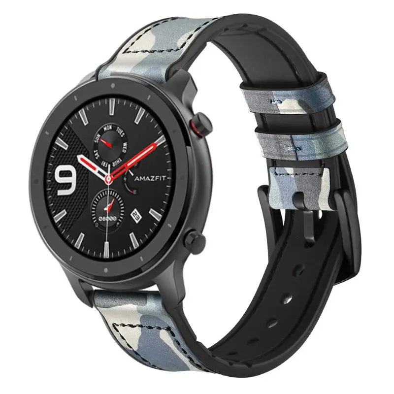 1 шт. ремешок для часов из натуральной кожи для AMAZFIT GTR 42 мм/47 мм Смарт-часы - Цвет: 47mm F