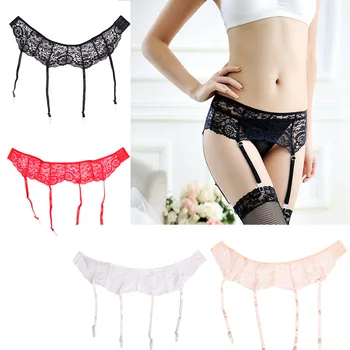 

Sexy women lace garter temptation ultra-thin female silk stockings Suspender Belt Wedding garters belts